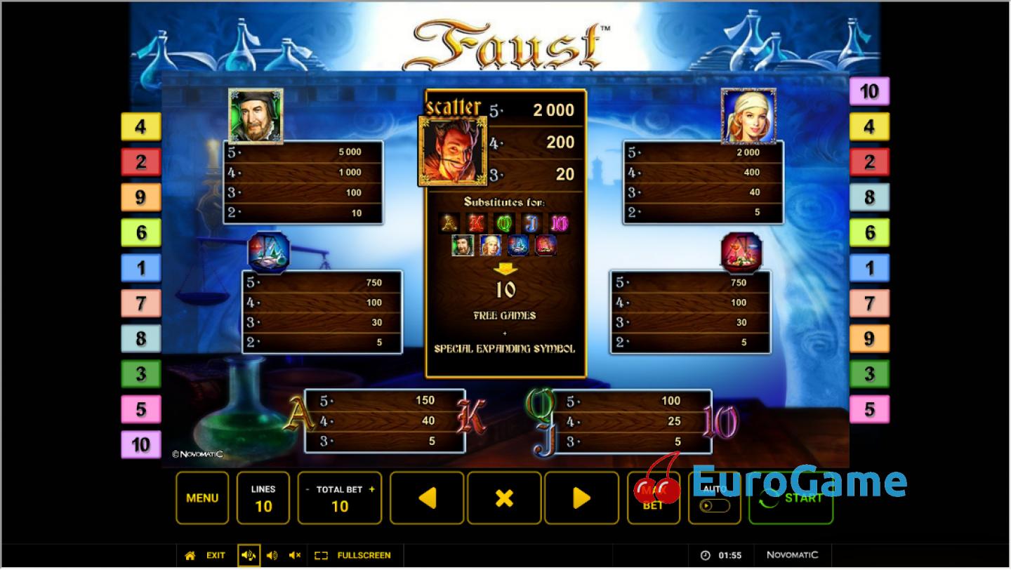 игра Фауст бесплатный игровой автомат Faust