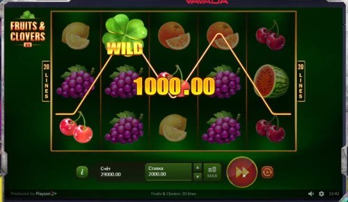 Fruits & Clovers: 20 lines слот